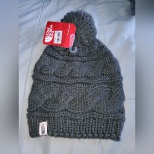 The North Face triple cable pom beanie